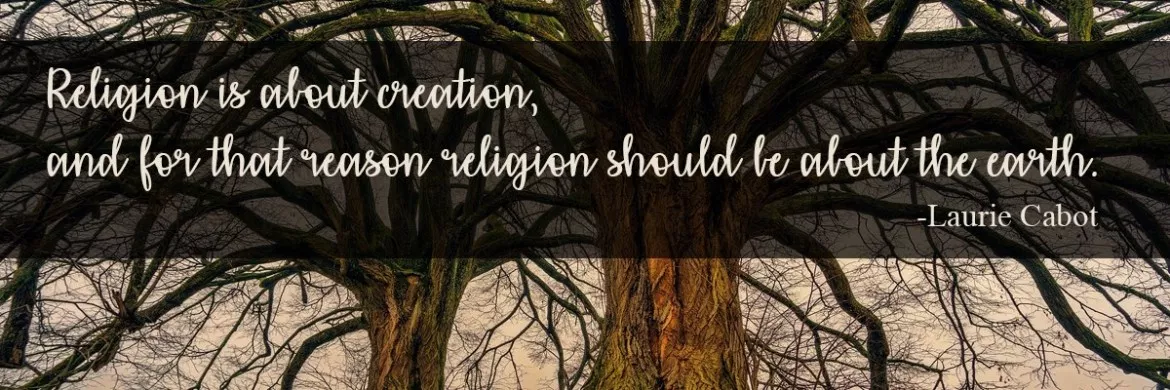 Religion is about creation,  and for that reason religion should be about the earth. - Laurie Cabot